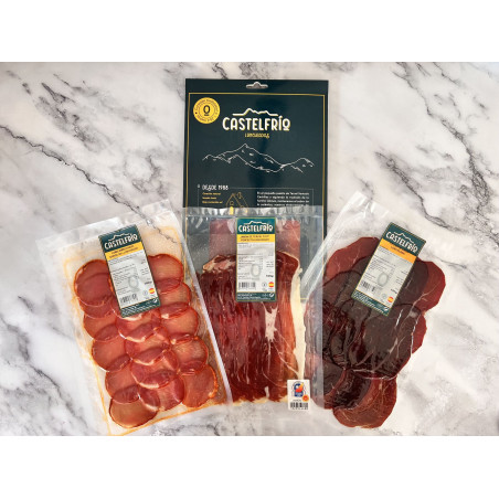 Pack degustación: Jamón de Teruel DOP, Lomo y Cecina | Loncheados 100 gr.